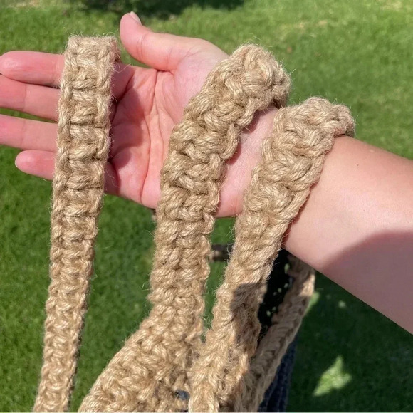 Handmade Macrame Jute/Cord Weaved Boho Bag - Picture 5 of 10